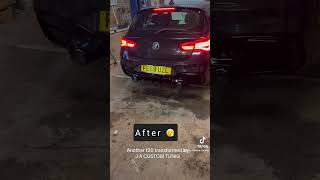 BMW f20 118i 15t b38 in for dual exhaust conversion backbox delete and res delete [upl. by Lucky]