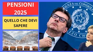 PENSIONI 2025TUTTO QUELLO CHE DEVI SAPERE [upl. by Pantia]