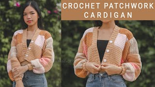 Crochet Patchwork Cardigan Tutorial  Inspired by Harry Style Cardigan  Chenda DIY [upl. by Euqitsym409]