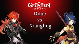 Xiangling vs Diluc who is better  Genshin Impact [upl. by Oigres]