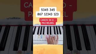 Canon in D  Pachelbel Piano Tutorial canonind pachelbelcanon pachelbel easypianotutorial [upl. by Anilram]