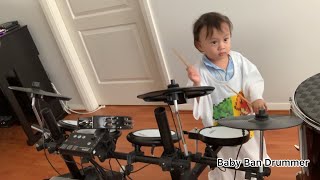 Intro Pagsisisi by Bandang Lapis  Drum cover by 2 years old Baby Ban Drummer [upl. by Llednyl]