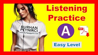 Listening Test  Level B Medium  PDF multiple choice questions  Easy English Lesson [upl. by Cohdwell995]