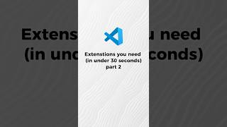 Vscode Extensions You Need in under 30 seconds Part 2 coding programming codewithdeveloper [upl. by Jasmina]