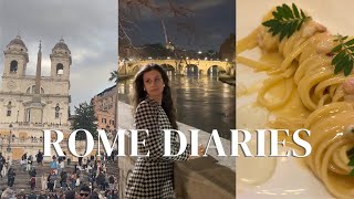 Rome diaries  in giro per il centro di Roma ristorante buonissimo Trastevere di sera [upl. by Esemaj]