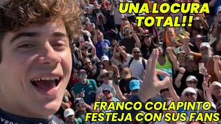 Se desato la Locura por Franco Colapinto en Estados Unidos y Él festeja con sus Fans F1 radio [upl. by Imray]