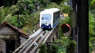 PHC Penang Hill Funicular Railway GaraventaCWA Tram Departing Lower Station [upl. by Eenaffit]