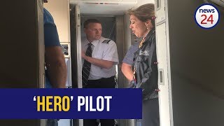 WATCH Hero US pilot praised for safely landing flight after engine blows [upl. by Akcirederf]