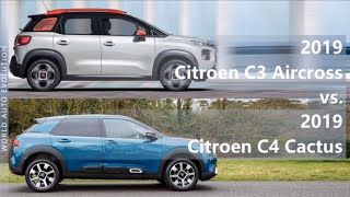 2019 Citroen C3 Aircross vs 2019 Citroen C4 Cactus technical comparison [upl. by Hsiekal289]