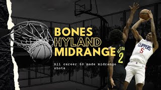 ALL 50 Midrange Shots Made From Bones Hyland Career [upl. by Nalat636]