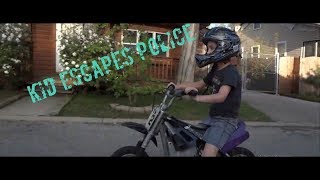 RAZOR MX350 DIRT BIKE KID ESCAPES POLICE [upl. by Alastair681]