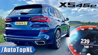 BMW X5 45e  ACCELERATION TOP SPEED amp SOUND by AutoTopNL [upl. by Odlabso]