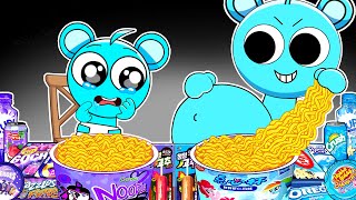 SPRUNKI Animation  SKY Pregnant amp Baby SKY Convenience Store Food  ASMR Mukbang [upl. by Ssilem898]