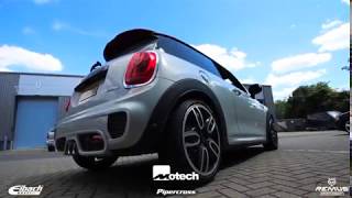 2017 JCW Mini Cooper F56 20 Eibach  Wheel spacers  Remus Powerzier Motech Performance [upl. by Enihpad890]