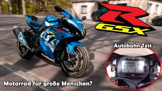 Das BESTE Motorrad für große Menschen  Suzuki GSX R 1000 2020 im Test  Webon one [upl. by Idonah]