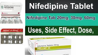 Nifedipine Tablet  Nifedipine 20 mg tablet  Depin 10Adalat la 30mg uses side effectdose hindi [upl. by Anaujd]