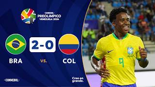 BRASIL vs COLOMBIA 20  RESUMEN  CONMEBOL PREOLÍMPICO  FASE PRELIMINAR [upl. by Helenka390]