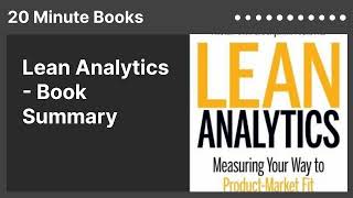 Lean Analytics  Book Summary [upl. by Allimac]