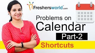 Aptitude Made Easy  Problems on Calendar 2 Basics and Methods Shortcuts Time and Date [upl. by Yrffej]