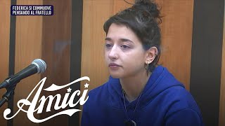 Amici 22  La commozione di Federica per suo fratello [upl. by Haras]