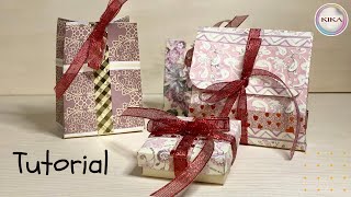 Tutorial come creare una SCATOLA SACCHETTO REGALO  DIY Paper GIFT BAG  Easy [upl. by Eissel]