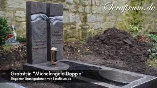 Grabstein quotMichelangeloDoppioquot • Eleganter Granitgrabstein • Exklusiv von Serafinumde [upl. by Koffler]