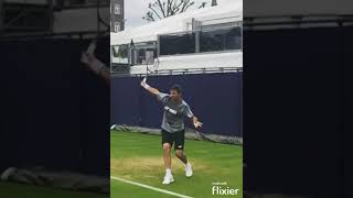 Stan Wawrinka Slow Motion Serve amp Backhand 🎾 [upl. by Rozella]