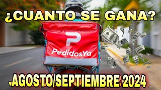 CUANTO SE GANA EN PEDIDOS YA AGOSTOSEPTIEMBRE 2024 ARGENTINA pedidosya argentina [upl. by Zenda413]