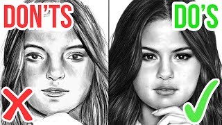 DOS amp DONTS How To Draw a Face  Realistic Drawing Tutorial Step by Step [upl. by Yrahcaz254]