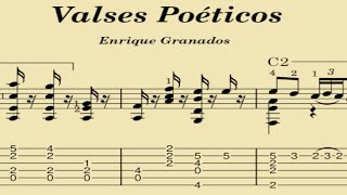 Valses Poéticos  Enrique Granados Tablatura [upl. by Gabie300]