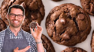 Super Easy Double Chocolate Chip Cookies Recipe [upl. by Bathulda]