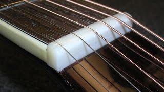 Luthiers Tips amp Tricks 3  Proper nut slotting height [upl. by Ardnoed]