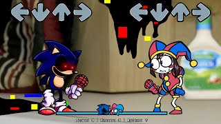 FNF SonicEXE 20 Update FULL WEEK VS NEW Amazing Digital Circus Episode 2 Sings Sliced  FNF Mods [upl. by Elaina]