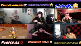 5 Youtubers Dying To Poofesure  I Finally Beat Swordplay Showdown in Reverse  Reaction Mashup [upl. by Pennie]