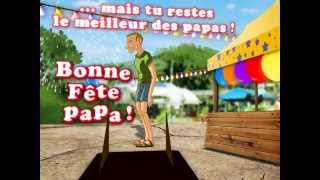 Carte virtuelle Fête des pères quotBonne fête papa humourquot [upl. by Kiker]