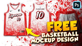 FREE BASKETBALL JERSEY MOCKUP DESIGN FREE MOCKUP SET [upl. by Gilburt]