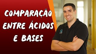 Comparação entre Ácidos e Bases  Brasil Escola [upl. by Zeb]