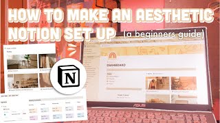 HOW TO MAKE AESTHETIC NOTION SET UP I How I organize my notion set up  free template [upl. by Thomey]