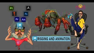 Lobster character Rigging Autodesk Maya Rigging Reels [upl. by Atteyek284]