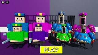 POLICE MINECRAFT FAMILY vs POLICE EXE FAMILY in HARD BARRY EXE PRISON RUN  FULL GAMEPLAY  ROBLOX [upl. by Tolland]