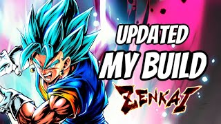 BLUE LEGENDS LIMITED SUPER SAIYAN GOD SS VEGITO ZENKAI MY PVP BUILD AND GUIDE UPDATED DB LEGENDS [upl. by Xet]