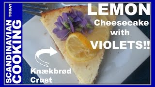 Lemon Cheesecake with Crispbread Crust Recipe 🍋 Knækbrød knaekbrod [upl. by Ullman]