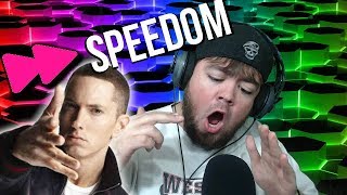 RAPPING EMINEMS SPEEDOM VERSE AT 125 SPEED IMPOSSIBLE RAP CHALLENGE [upl. by Ruhl508]