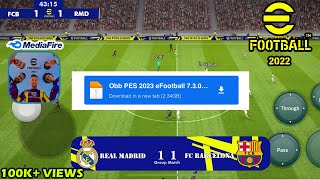 Download Football PES 2023 Mobile Patch For AndroidIOS Apk Obb [upl. by Annaehs386]