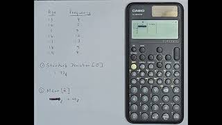 Standard Deviation and Mean  CASIO FX991 CW CLASSWIZ calculator [upl. by Tobin]