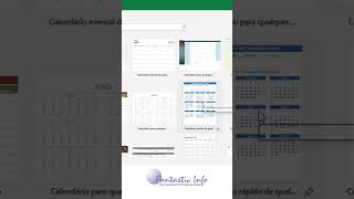 Como Criar um Calendário no Excel utilizando Modelos [upl. by Kreg]