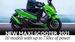 10 New Maxi Scooters Bringing Muscular Performance into Everyday Riding of 2021 [upl. by Lubba]