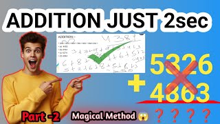 Part 2  Addition New Update tricks  Easy Addition Tricks just 2sec  Mathsbygoutamsir [upl. by Yeltnerb]