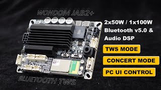 JAB2 Bluetooth TWS amp Concert Mode 2x50W1x100W Amplifier Board with DSP for PC UI Control TPA3116 [upl. by Harland]