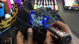 Custom Air Force 1 with posca markers [upl. by Avlem]